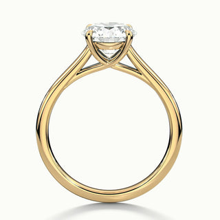 Bague de fiançailles solitaire en moissanite à diamant taille ronde de 2,0 ct