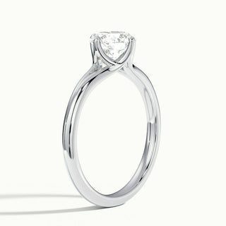 Bague de fiançailles en moissanite avec diamant à tige unique et taille ronde de 2,0 ct