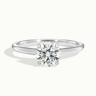 Bague de fiançailles solitaire en diamant à coupe ronde en moissanite de 1,50 ct