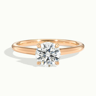 Bague de fiançailles solitaire en diamant à coupe ronde en moissanite de 1,50 ct