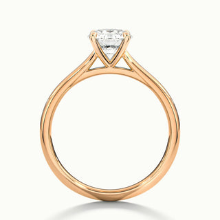 Bague de fiançailles solitaire en diamant à coupe ronde en moissanite de 1,50 ct