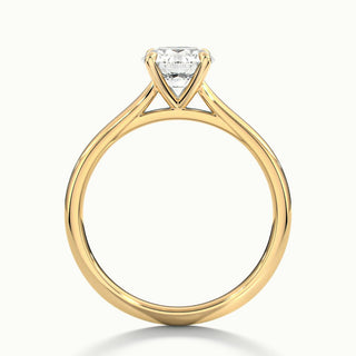 Bague de fiançailles solitaire en diamant à coupe ronde en moissanite de 1,50 ct