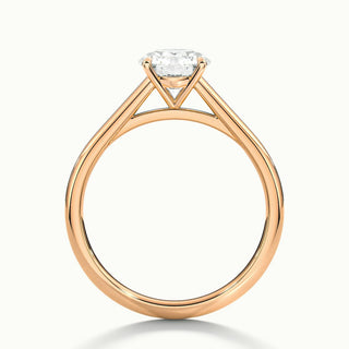 Bague de fiançailles avec diamant solitaire taille ronde et moissanite de 1,50 ct