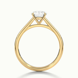 Bague de fiançailles avec diamant solitaire taille ronde et moissanite de 1,50 ct