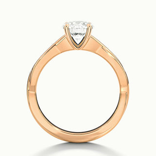 Bague de fiançailles solitaire en moissanite à taille ronde Infinity de 1,0 ct