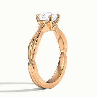 Bague de fiançailles solitaire en moissanite à taille ronde Infinity de 1,0 ct