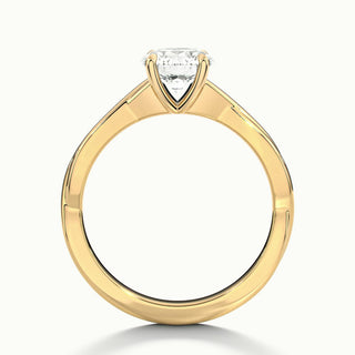 Bague de fiançailles solitaire en moissanite à taille ronde Infinity de 1,0 ct