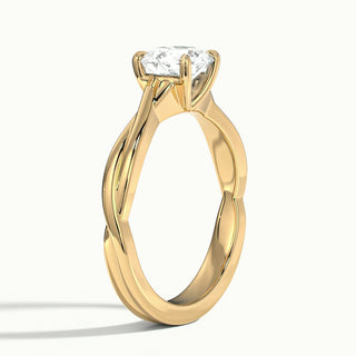 Bague de fiançailles solitaire en moissanite à taille ronde Infinity de 1,0 ct