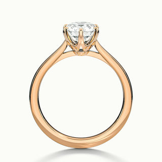 Bague de fiançailles solitaire en moissanite à diamant taille ronde de 1,0 ct