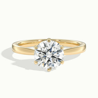 1.0CT Round Cut Diamond Moissanite Solitaire Engagement Ring