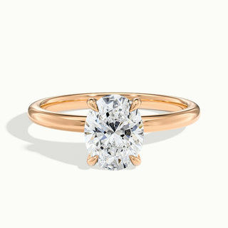 Bague de fiançailles avec diamant solitaire taille ovale et moissanite de 1,50 ct