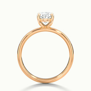 Bague de fiançailles avec diamant solitaire taille ovale et moissanite de 1,50 ct