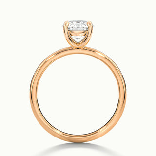 Bague de fiançailles avec diamant solitaire en moissanite à taille ronde de 2,0 ct