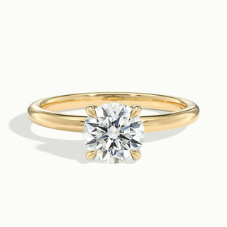 Bague de fiançailles avec diamant solitaire en moissanite à taille ronde de 2,0 ct