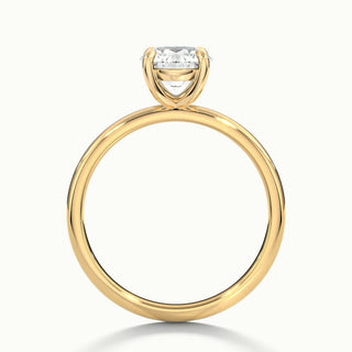 Bague de fiançailles avec diamant solitaire en moissanite à taille ronde de 2,0 ct