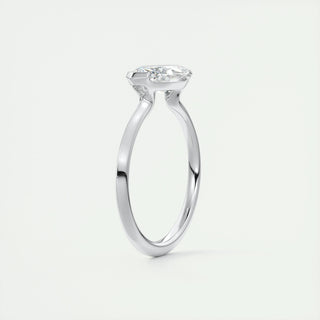 Anillo de compromiso con diamante solitario en engaste marquesa de 1,0 a 3,0 ct