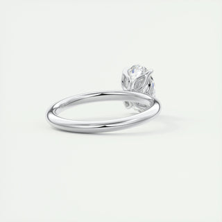 1.5ct Oval Shaped F- VS1 Diamond Solitaire Setting Engagement Ring