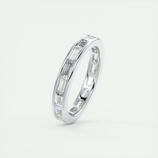 1.87 TCW Baguette CVD Diamond Chhanle  Setting Wedding Band