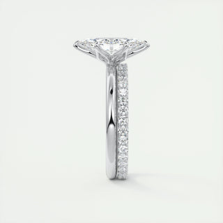 1.5ct Marquise Shaped F- VS1 Diamond Solitaire Setting Engagement Ring