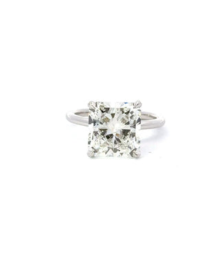 Bague de fiançailles solitaire avec diamant CVD radiant de 3,21 à 5,21 ct