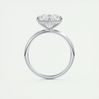 2.03 CT Asscher Shaped Moissanite Solitaire Engagement Ring