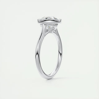 1.0-3.0 ct Round Diamond Solitaire Bezel Engagement Ring