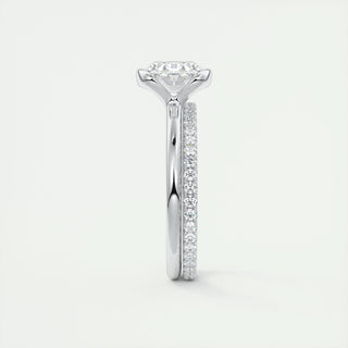 Anillo de compromiso solitario con diamante de talla ovalada de 1,0 a 3,0 ct