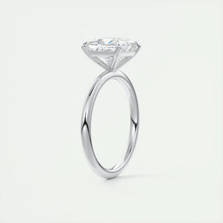 Bague de fiançailles solitaire en moissanite de forme princesse de 2,08 ct