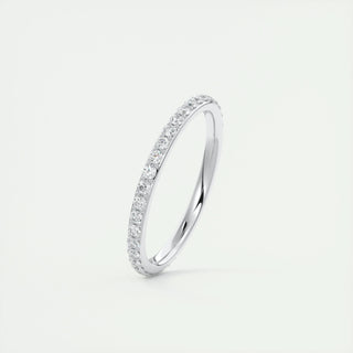 0.74 TCW Round CVD Diamond Full Eternity Wedding Band