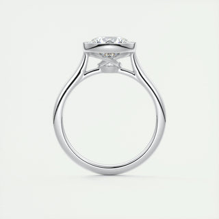 1.0-3.0 ct Round Diamond Solitaire Bezel Engagement Ring