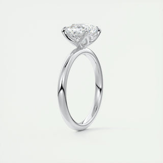 1.49 CT Cushion Shaped Moissanite Solitaire Engagement Ring