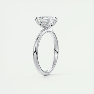 2.03 CT Asscher Cut Solitaire Moissanite Engagement Ring