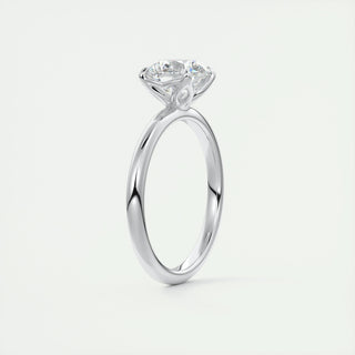 1.35 CT Round Shaped Moissanite Solitaire Engagement Ring