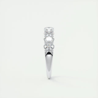 1.35 CT Oval Shaped Moissanite Shared Prongs Wedding Band