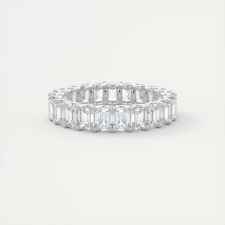 Alliance de mariage éternité complète avec diamants CVD émeraude 4,6 TCW