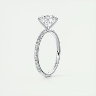 2.0 CT Round Shaped Moissanite Solitaire Engagement Ring