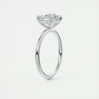 1.0-3.0 CT Round Diamond Hidden Halo Engagement Ring