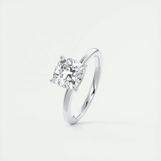 Bague de fiançailles solitaire en moissanite taille coussin de 2,15 ct