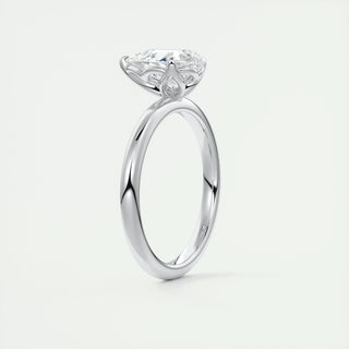 2ct Pear F- VS1 Diamond Solitaire Engagement Ring