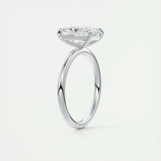 1.0 - 2.50 CT Radiant Cut Solitaire Moissanite Engagement Ring