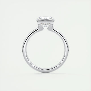 Anillo de compromiso con diamante solitario de talla redonda F-VS1 de 2 ct