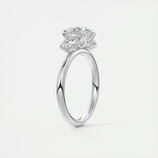 1.5ct Round F- VS1 Diamond 3 Stones Engagement Ring