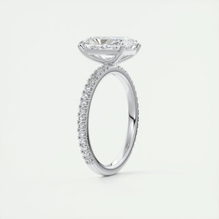 1.0-3.0 ct Radiant Diamond Pave Style Engagement Ring