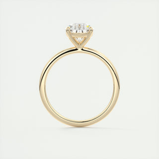 2CT Pear Three Prong Moissanite Diamond Solitaire Engagement Ring In 18K Yellow Gold