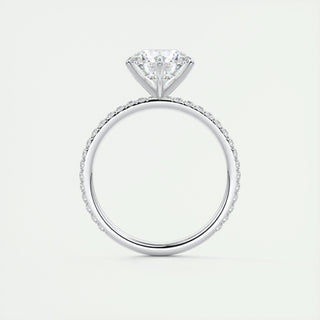 2.0 CT Round Shaped Moissanite Solitaire Engagement Ring