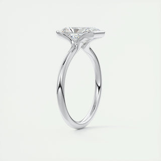 1.0-3.0 CT Radiant Diamond Solitaire Engagement Ring