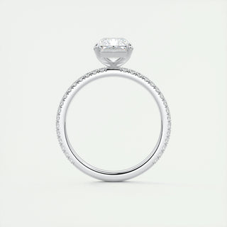 1.0-3.0 ct Radiant Diamond Pave Style Engagement Ring