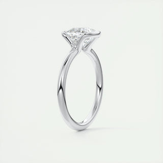 2ct Cushion F- VS1 Diamond Solitaire Engagement Ring