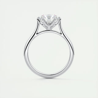 1.35 CT Round Shaped Moissanite Solitaire Engagement Ring