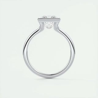 Anillo de compromiso solitario con diamante de talla princesa de 2 ct con claridad F-VS1